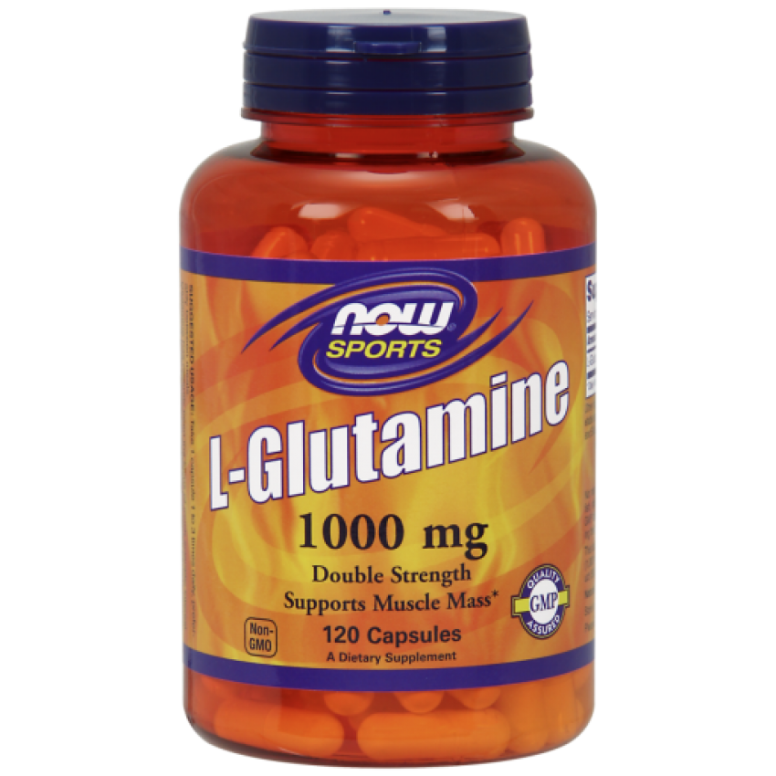 NOW L-Glutamine, L-Глютамин 1000 мг - 120 капсул