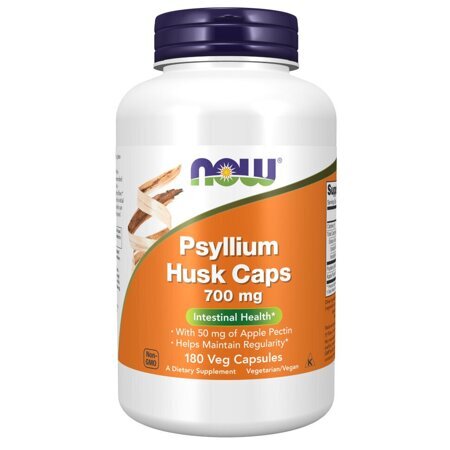 Now Foods Psyllium Husk, Подорожник + Пектин - 180 капсул