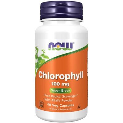 Now Foods Chlorophyll, Хлорофилл 100 мг - 90 капсул